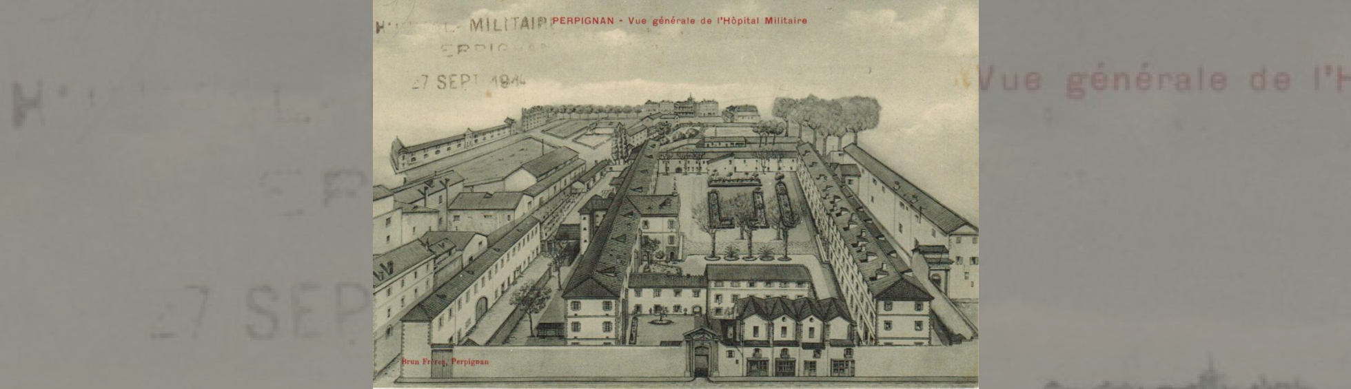 gravure de l'hopital militaire (ne subsiste du couvent que la chapelle ND des Anges)