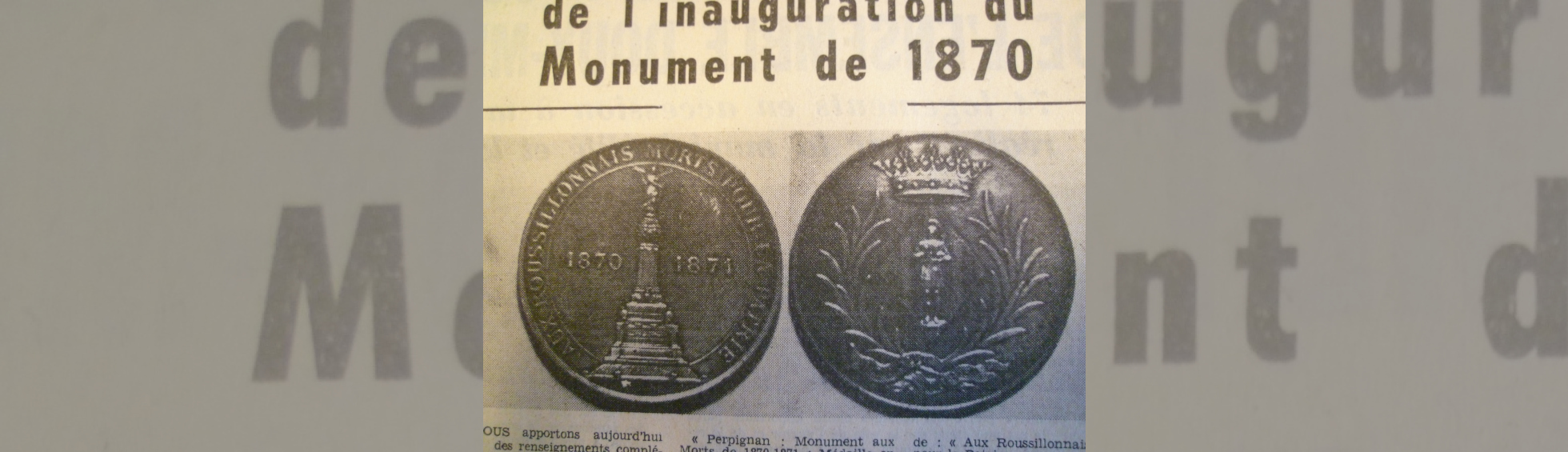 Avers : la colonne . revers: le blason de Perpignan : St Jean sur fond d'écu aux quatre bandes 